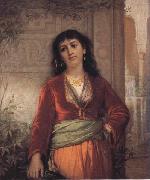 John William Waterhouse The Unwelcome Companion-A Street Scene in Cairo oil painting artist